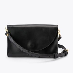 Nisolo Cleo, BRAND NEW, convertible cross body, black, leather purse